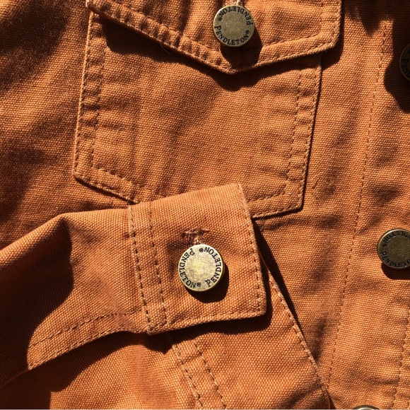 Pendleton Brown Crop Jean Jacket with Sherpa Collar - Picture 6 of 10